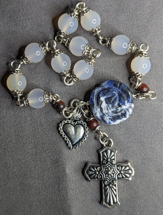 Sacred Heart Talavera Tenner Rosary