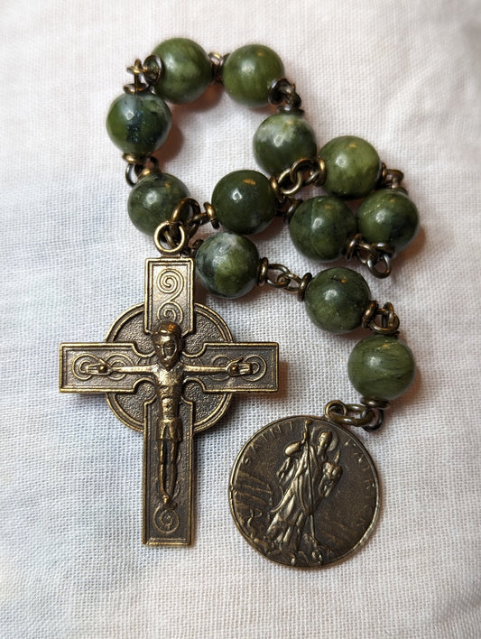 St. Patrick Chaplet in Connemara Marble and Bronze